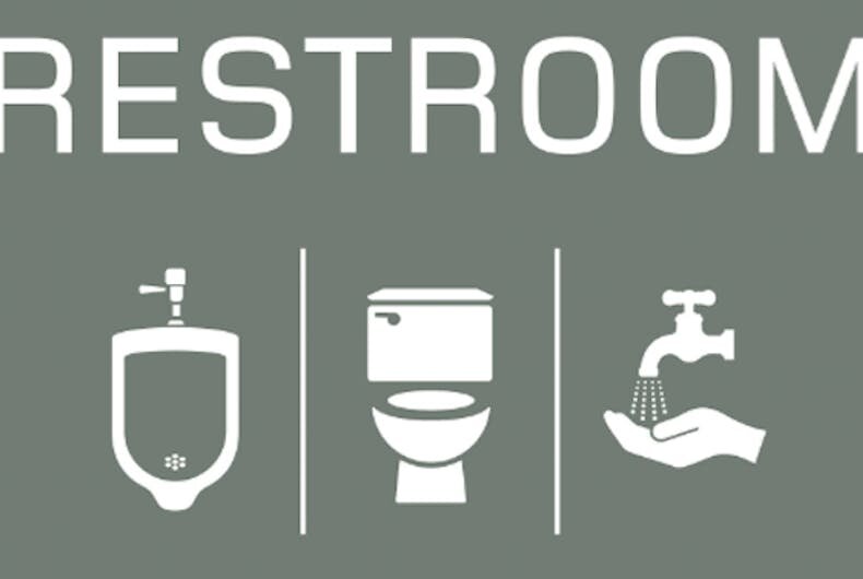 gender inclusive restroom sign