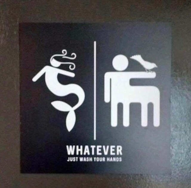 mermaid centaur gender bathroom