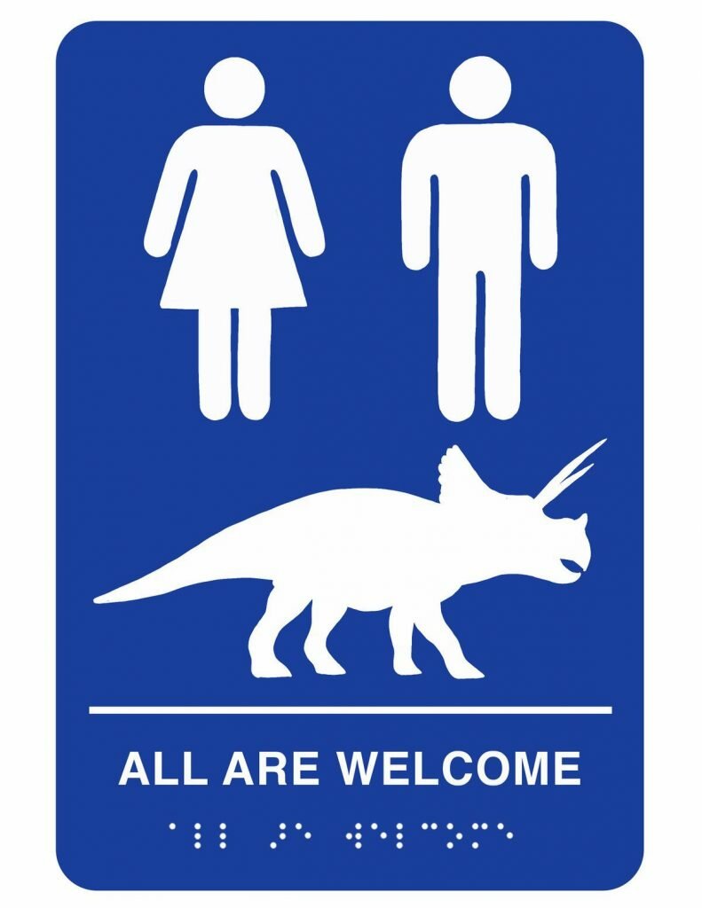 dinosaur gender bathroom
